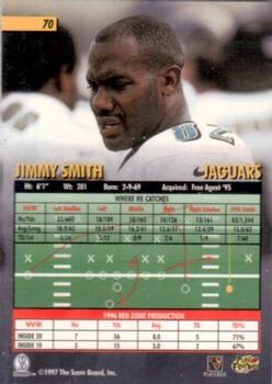 1997 Score Board Playbook #70 Jimmy Smith Back