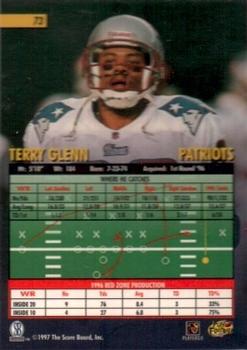 1997 Score Board Playbook #73 Terry Glenn Back