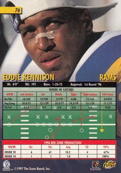 1997 Score Board Playbook #76 Eddie Kennison Back