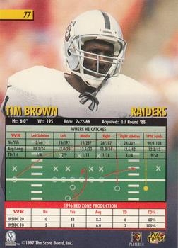 1997 Score Board Playbook #77 Tim Brown Back