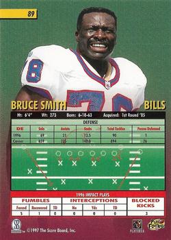 1997 Score Board Playbook #89 Bruce Smith Back