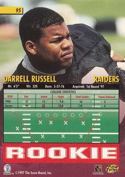 1997 Score Board Playbook #95 Darrell Russell Back