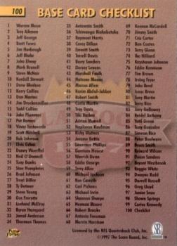 1997 Score Board Playbook #100 Kordell Stewart Back