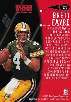 1997 Score Board Playbook By The Numbers - Red Zone Stats #RZ4 Brett Favre Back