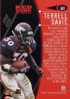 1997 Score Board Playbook By The Numbers - Red Zone Stats #RZ7 Terrell Davis Back