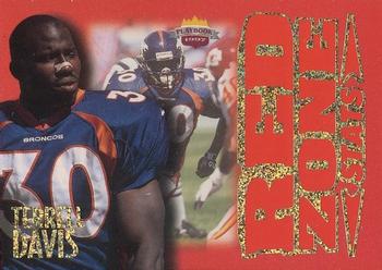 1997 Score Board Playbook By The Numbers - Red Zone Stats #RZ7 Terrell Davis Front