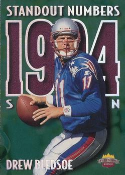 1997 Score Board Playbook By The Numbers - Standout Numbers #SN1 Drew Bledsoe Front