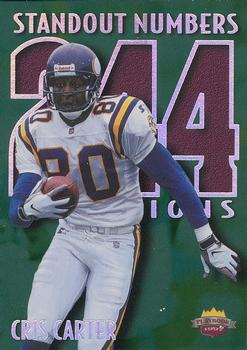 1997 Score Board Playbook By The Numbers - Standout Numbers #SN3 Cris Carter Front