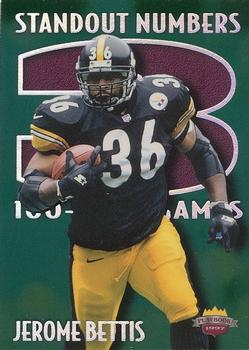 1997 Score Board Playbook By The Numbers - Standout Numbers #SN5 Jerome Bettis Front