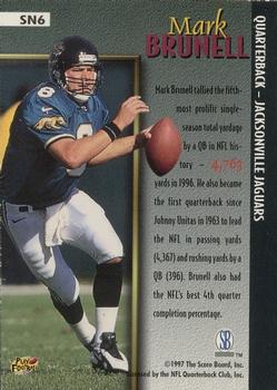 1997 Score Board Playbook By The Numbers - Standout Numbers #SN6 Mark Brunell Back
