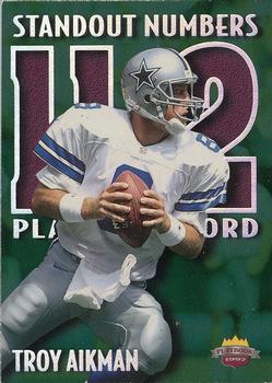 1997 Score Board Playbook By The Numbers - Standout Numbers #SN8 Troy Aikman Front