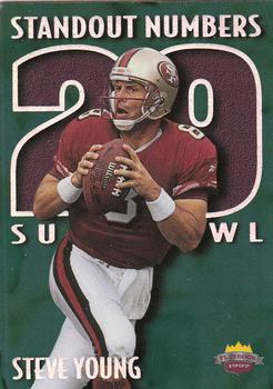 1997 Score Board Playbook By The Numbers - Standout Numbers #SN9 Steve Young Front