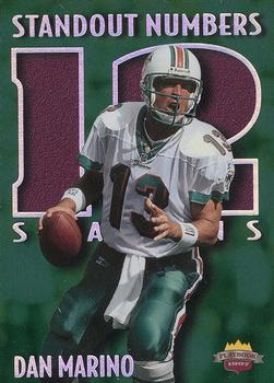 1997 Score Board Playbook By The Numbers - Standout Numbers #SN13 Dan Marino Front