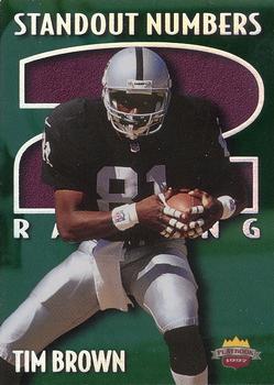 1997 Score Board Playbook By The Numbers - Standout Numbers #SN15 Tim Brown Front