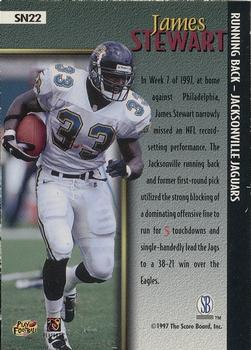 1997 Score Board Playbook By The Numbers - Standout Numbers #SN22 James Stewart Back