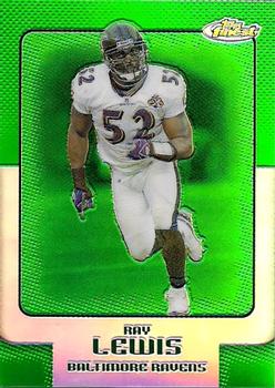 2006 Finest - Green Refractors #12 Ray Lewis Front