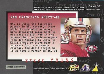 1997 Score Hobby Reserve - The Specialist #14 Steve Young Back