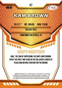2024 SAGE HIT - Blue #47 Kam Brown Back
