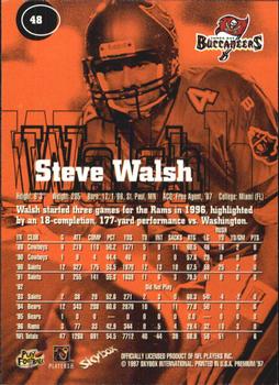 1997 SkyBox Premium #48 Steve Walsh Back