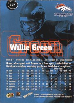 1997 SkyBox Premium #107 Willie Green Back