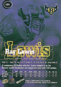 1997 SkyBox Premium #131 Ray Lewis Back