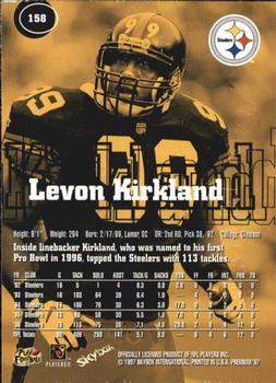 1997 SkyBox Premium #158 Levon Kirkland Back