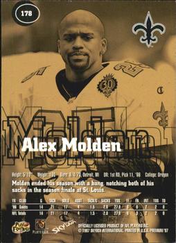 1997 SkyBox Premium #178 Alex Molden Back