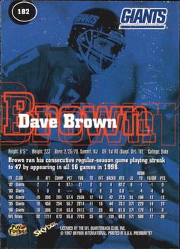 1997 SkyBox Premium #182 Dave Brown Back