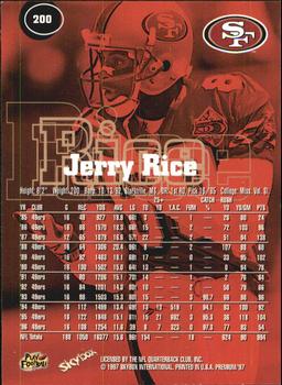 1997 SkyBox Premium #200 Jerry Rice Back