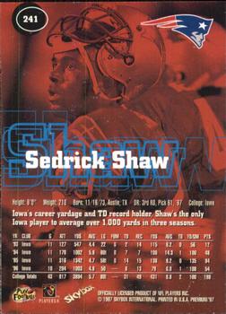 1997 SkyBox Premium #241 Sedrick Shaw Back