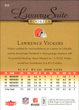 2006 Flair Showcase - Gold #111 Lawrence Vickers Back