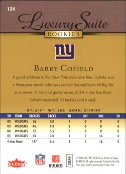 2006 Flair Showcase - Gold #124 Barry Cofield Back