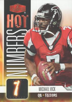 2006 Flair Showcase - Hot Numbers #HN16 Michael Vick  Front