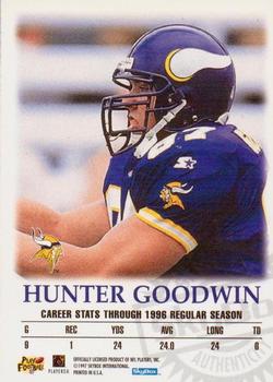 1997 SkyBox Premium - Autographics #NNO Hunter Goodwin Back