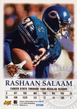 1997 SkyBox Premium - Autographics #NNO Rashaan Salaam Back