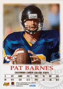 1997 SkyBox Premium - Autographics #NNO Pat Barnes Back