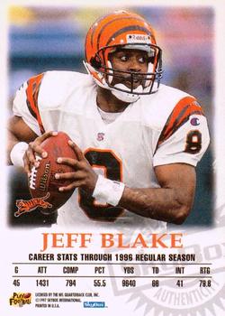 1997 SkyBox Premium - Autographics #NNO Jeff Blake Back