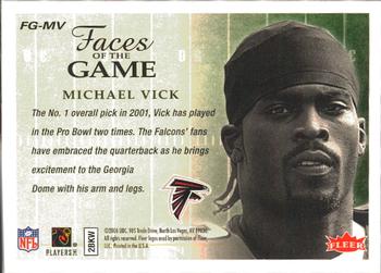 2006 Fleer - Faces of the Game #FG-MV Michael Vick Back