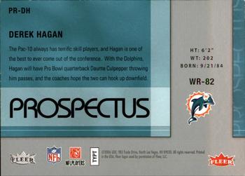 2006 Fleer Hot Prospects - Prospectus #PR-DH Derek Hagan Back