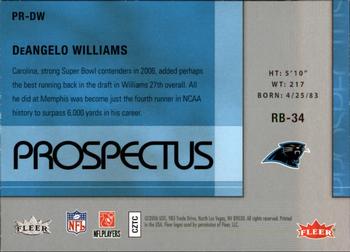 2006 Fleer Hot Prospects - Prospectus #PR-DW DeAngelo Williams Back