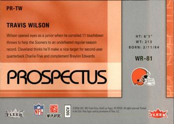 2006 Fleer Hot Prospects - Prospectus #PR-TW Travis Wilson Back