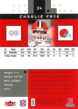 2006 Fleer Hot Prospects - Red Hot #24 Charlie Frye Back