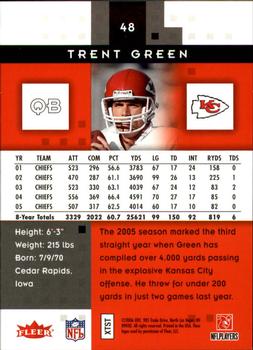 2006 Fleer Hot Prospects - Red Hot #48 Trent Green Back