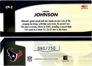 2006 Leaf Certified Materials - Certified Potential Red #CP-2 Andre Johnson Back