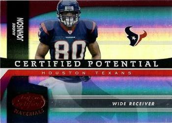 2006 Leaf Certified Materials - Certified Potential Red #CP-2 Andre Johnson Front