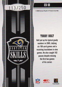 2006 Leaf Certified Materials - Certified Skills Red #CS-18 Torry Holt Back
