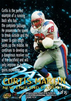 1997 SkyBox E-X2000 - Star Date 2000 #1 Curtis Martin Back