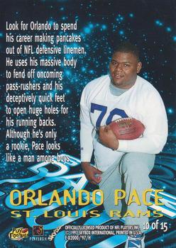 1997 SkyBox E-X2000 - Star Date 2000 #10 Orlando Pace Back