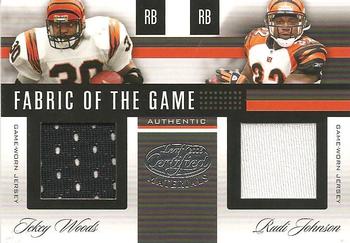 2006 Leaf Certified Materials - Fabric of the Game Combos #FOTG-3 Ickey Woods / Rudi Johnson Front