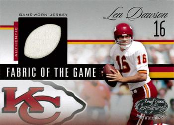 2006 Leaf Certified Materials - Fabric of the Game Football Die Cut #FOTG-34 Len Dawson Front